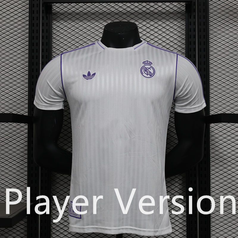 Player Version 2025-2026 Real Madrid White Thailand Soccer Jersey AAA-888