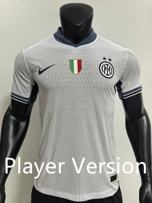 With patch Player Version 2024-25 Inter Milan Away White Thailand Soccer Jersey AAA-SJ