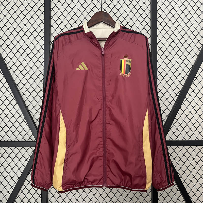 2024-2025 Belgium Maroon&Beige Thailand Double-Sided Wear Thailand Trench Coats-0255