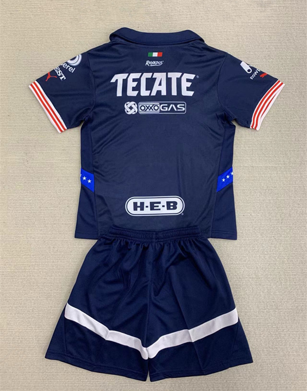 2024-2025 World Championship Version Monterrey Royal Blue Kids/Youth Soccer Uniform-AY
