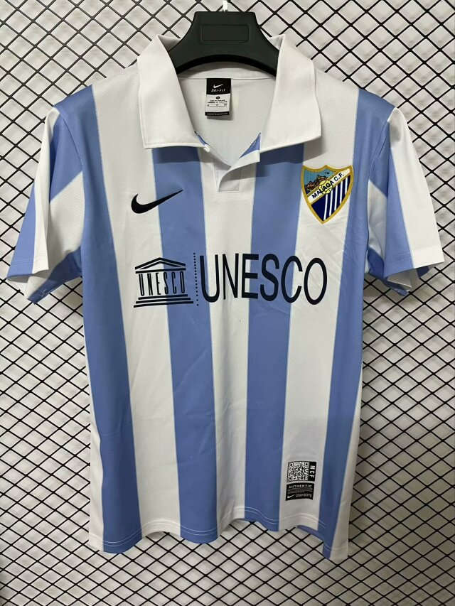 Retro Version 2013 Málaga CF Home Blue&White Thailand Soccer Jersey AAA-2044