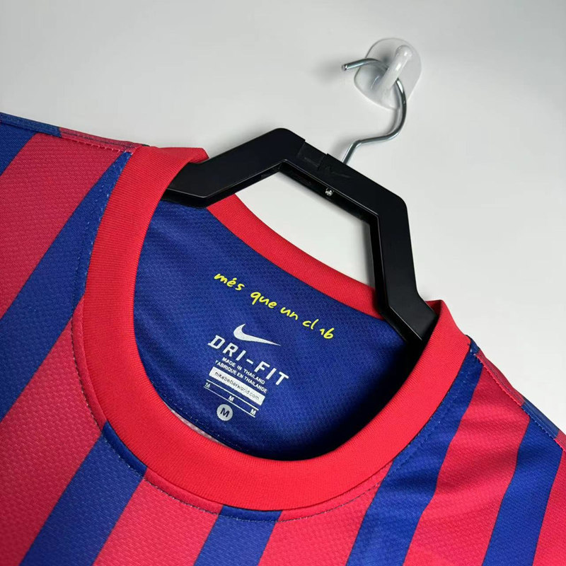 Retro Version 11-12 Barcelona Home Red&Blue Thailand Soccer Jersey AAA-811