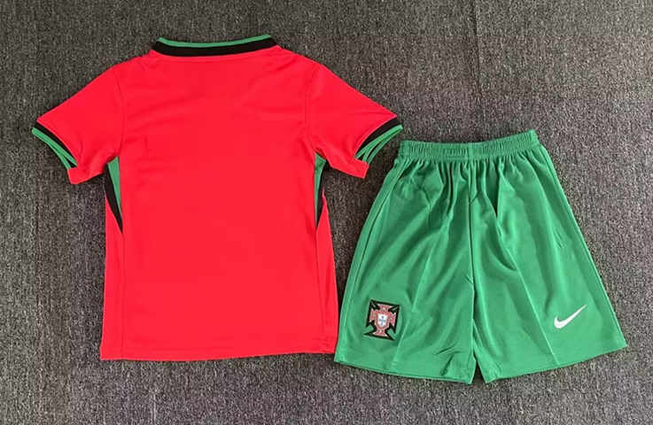 2024-2025 Portugal Home Red Kids/Youth Soccer Uniform-7209