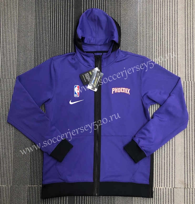Player Version 21-22 NBA Phoenix Suns Purple Jacket With Hat-311