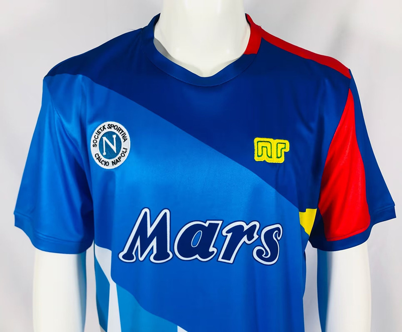 Retro Version Maradona Napoli Blue&White Thailand Soccer Jersey AAA-503