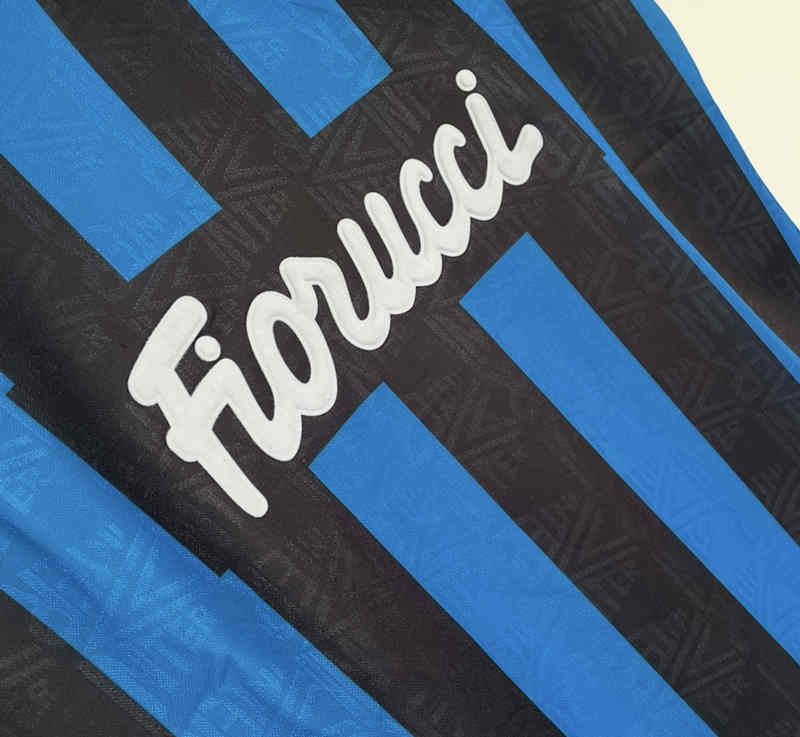 Retro Version 92-94 Inter Milan Home Black&Blue Thailand Soccer Jersey AAA-811
