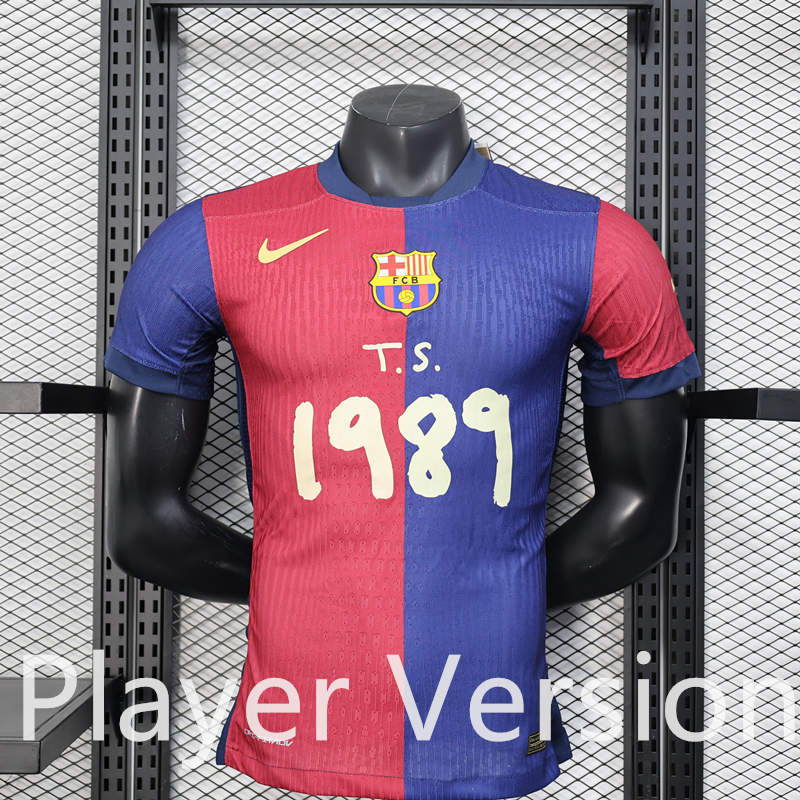 Player Version 2025-2026 Barcelona Home Blue&Red Thailand Soccer Jersey AAA-888