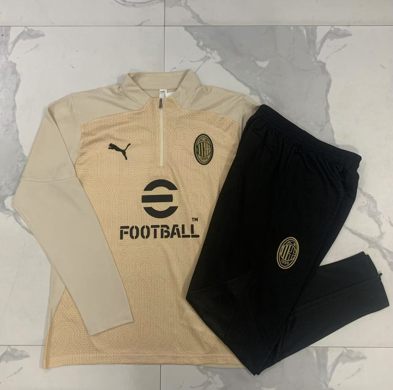 2024-2025 Ac Milan Apricot Kids/Youth Soccer Tracksuit -815