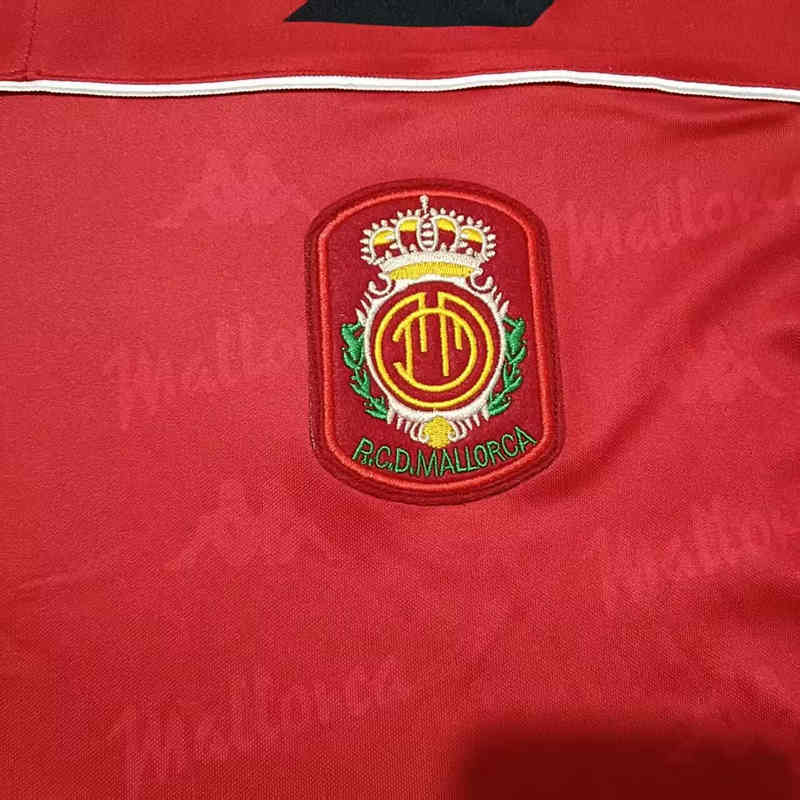 Retro version 1994-1995 RCD Mallorca Home Red Thailand Soccer Jersey AAA-0141