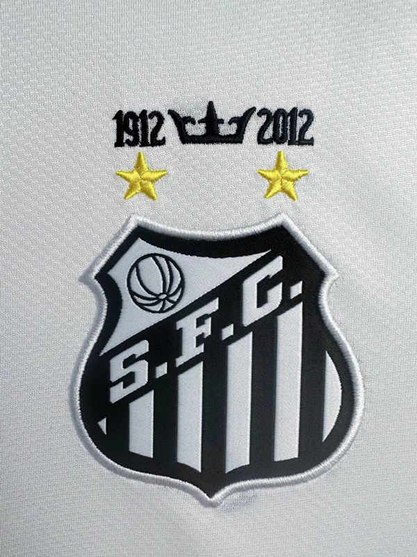 With Shoulder Patch Retro Version 12-13 Santos FC Home White Thailand Soccer Jersey AAA-811