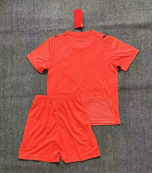 2025-26 Manchester City Goalkeeper Orange Kid/Youth Soccer Uniform-2483