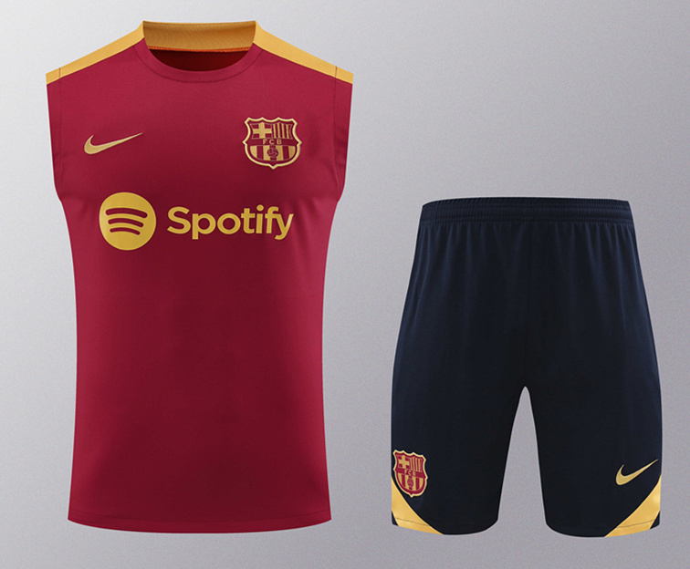 2024-25 Barcelona Red Thailand Soccer Vest Uniform-418