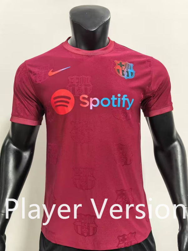 Player Version 2024-2025 Special Version Barcelona Red Thailand Soccer Jersey AAA-9753