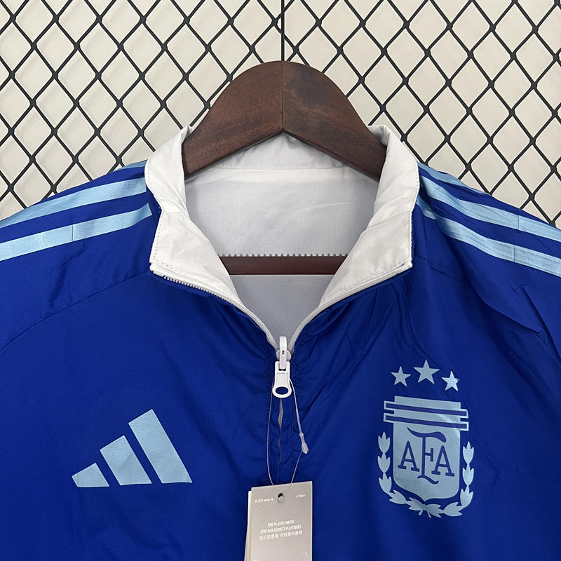 (S-3XL)2024-2025 Argentina Blue&White Double-Sided Wear Thailand Trench Coats-0255