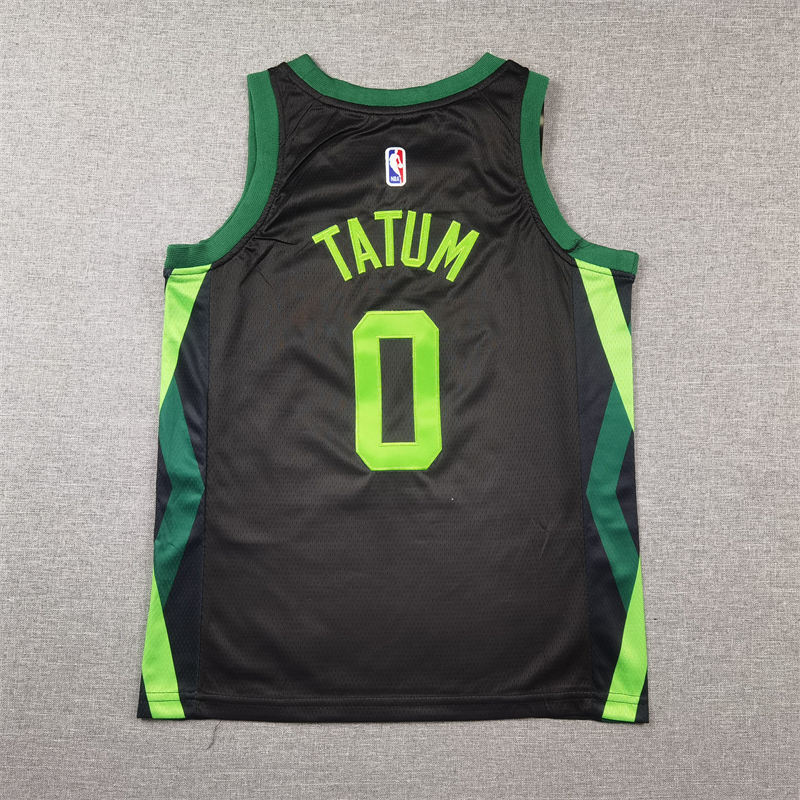 2025 City Edition Boston Celtics Black&Green #0 Young Kids NBA Jersey-1380