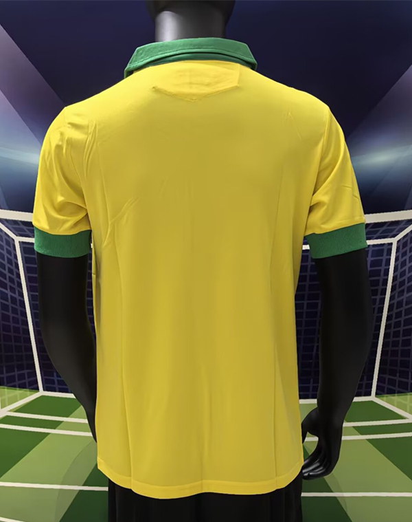 Retro Version 1957 Brazil Home Yellow Thailand Soccer Jersey AAA-2390