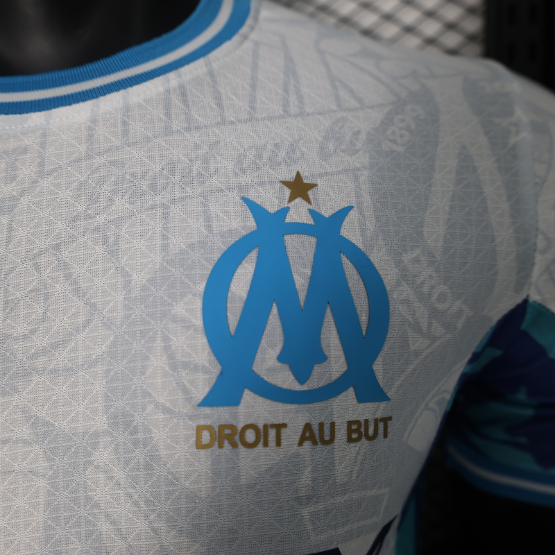 Player Version 2024-25 Olympique de Marseille Home White Thailand Soccer Jersey AAA-888