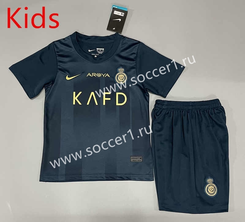 2023-2024 Al-Nassr FC Away Royal Blue Kids/Youth Soccer Unifrom-5391