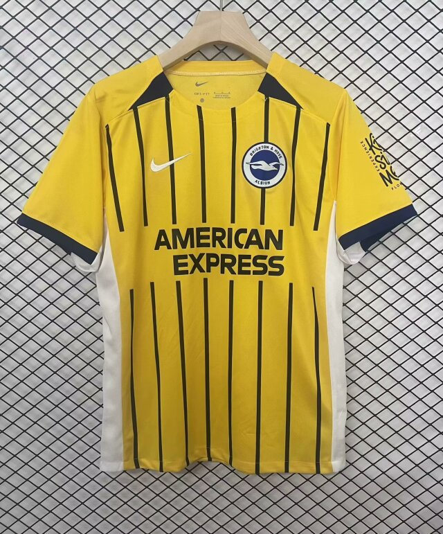2024-2025 Brighton & Hove Albion Away Yellow Thailand Soccer Jersey AAA-2044