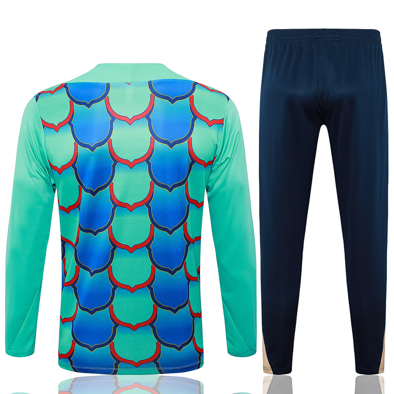 2024-2025 Barcelona Green Thailand Soccer Tracksuit-815