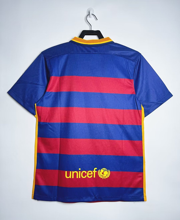 Retro Version 15-16 Barcelona Home Red&Blue Thailand Soccer Jersey AAA-811