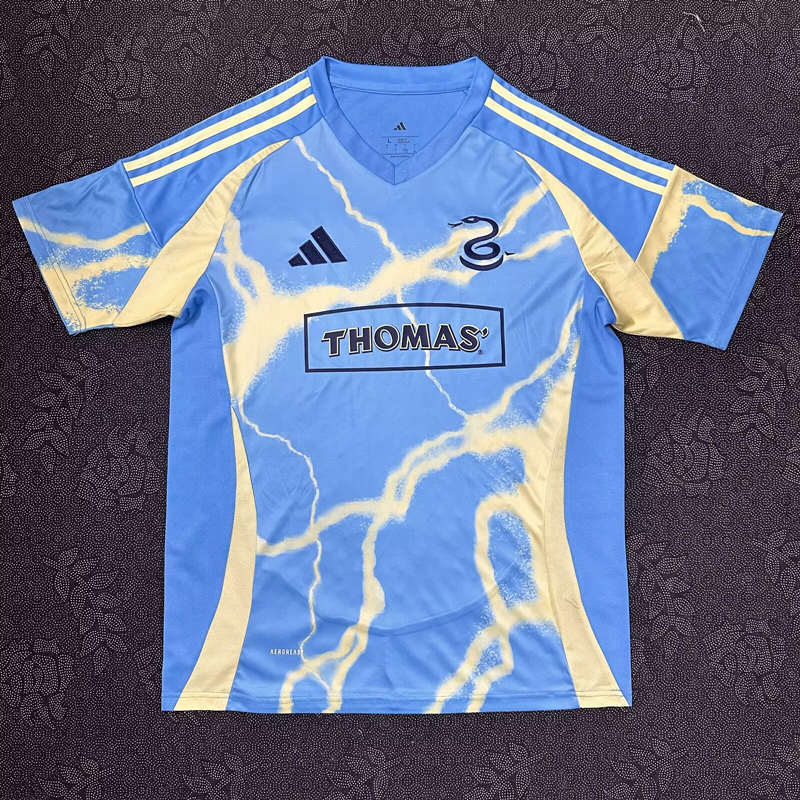 (s-3xl)2025-26 Philadelphia Union Away Blue Thailand Soccer Jersey AAA-5303