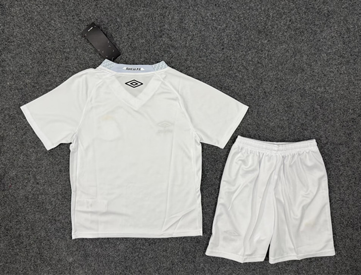 2025-2026 Santos FC Home White Kids/Youth Soccer Uniform-5526