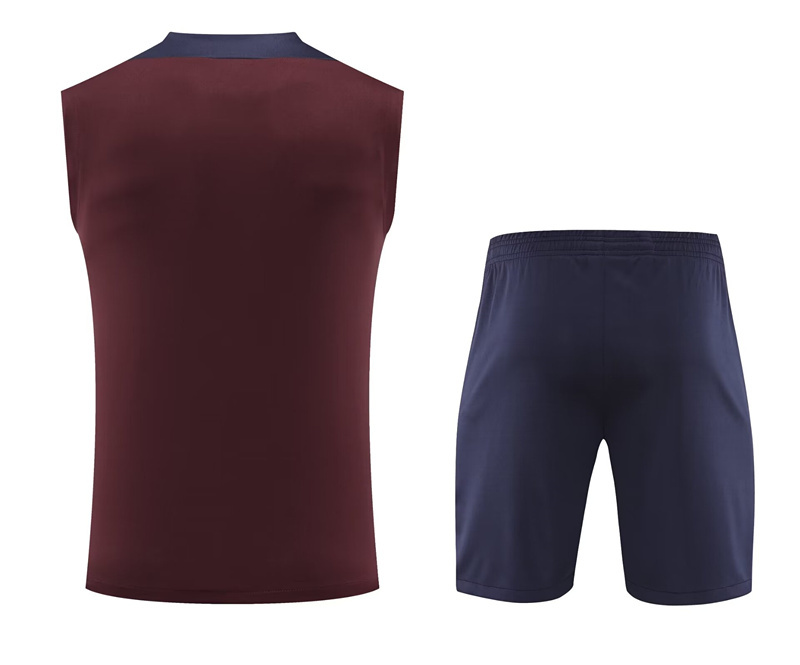 2024-2025 England Dark Red Thailand Soccer Vest Uniform-418