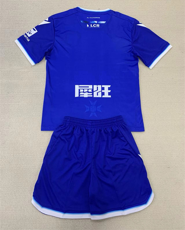2024-2025 AJ Auxerre 2nd Away Blue Kids/Youth Soccer Uniform-AY