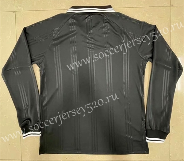 Retro Version Juventus Black LS Thailand Soccer Jersey AAA-818