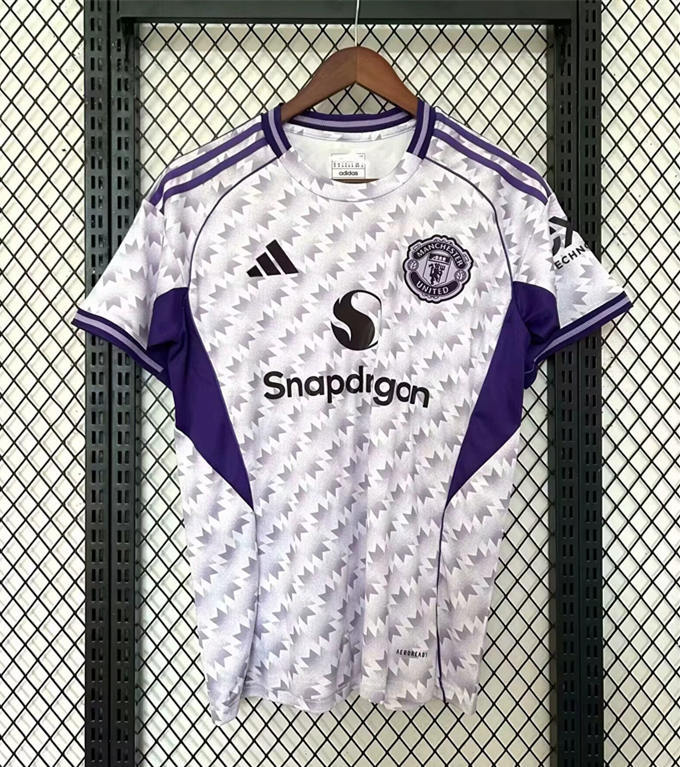 2025-2026 Manchester United Away White&Purple Thailand Soccer Jersey AAA-2483