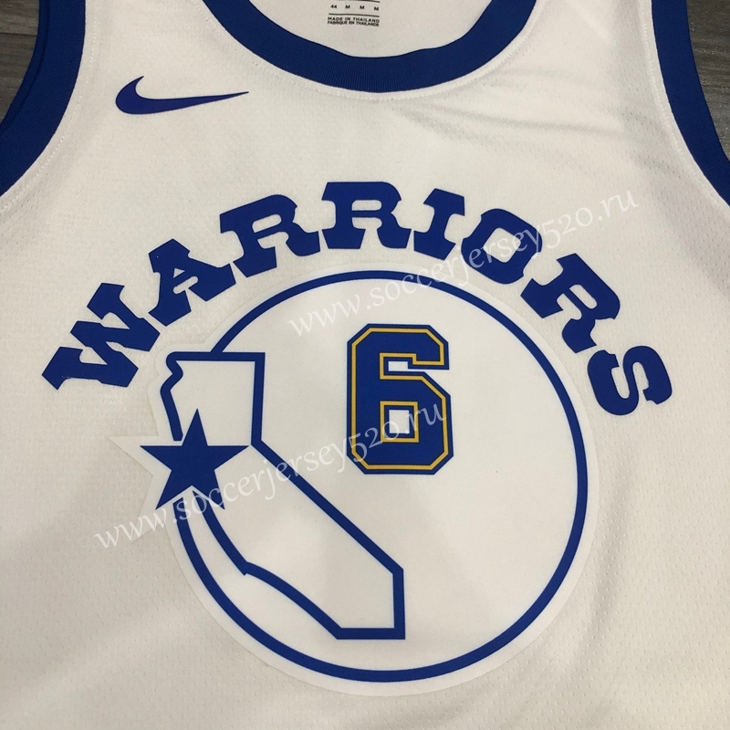 Golden State Warriors White #6 NBA Jersey-311