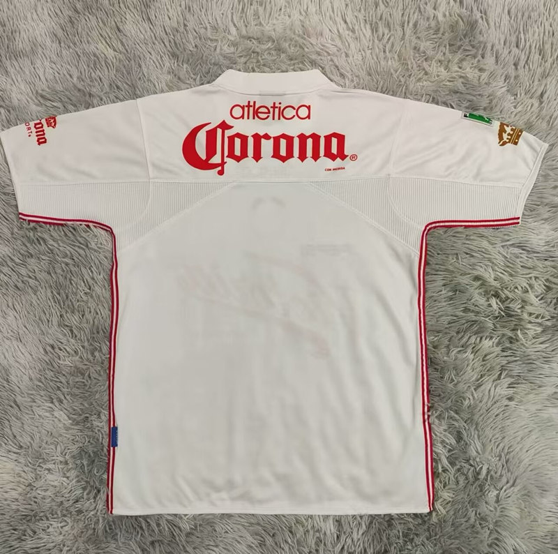 Retro Version 00-01 Deportivo Toluca FC Away White Thailand Soccer Jersey AAA-9409