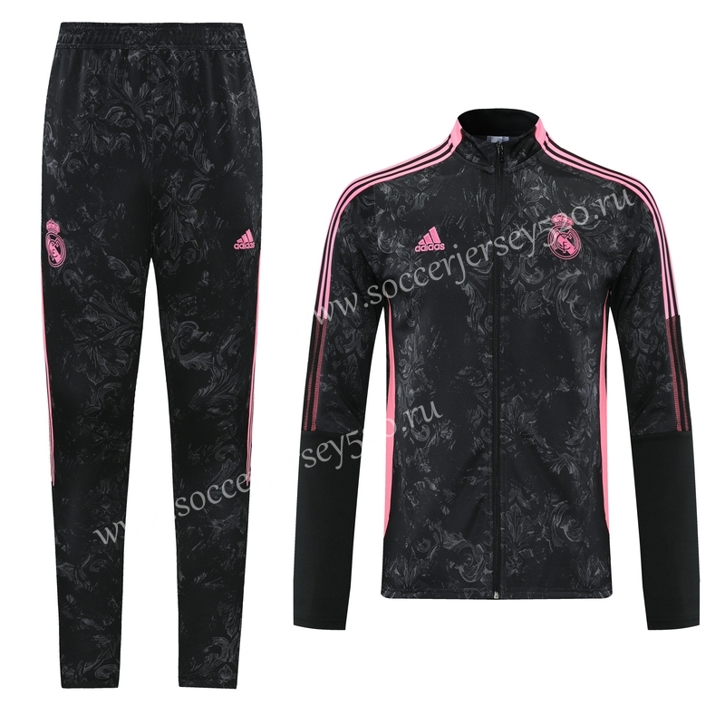 2021-2022 Real Madrid Black Ribbon Thailand Soccer Jacket Uniform-LH