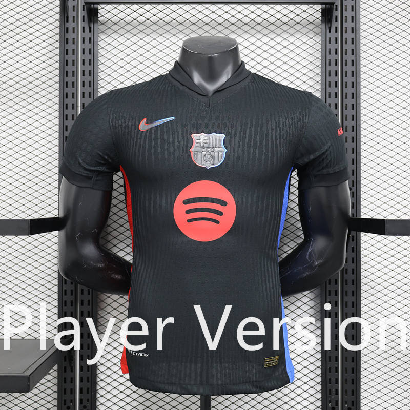 Player Version 2024-2025 Barcelona Away Black Thailand Soccer Jersey AAA-888