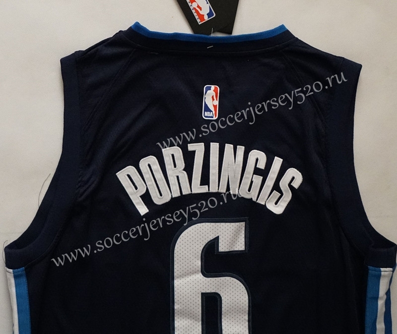Dallas Mavericks Dark Blue Print #6 NBA Jersey