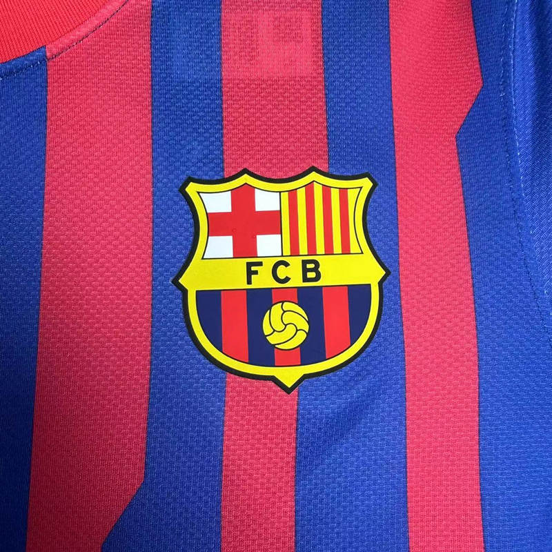 Retro Version 11-12 Barcelona Home Red&Blue Thailand Soccer Jersey AAA-811