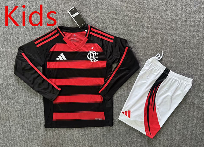 2025-2026 Flamengo Home Red&Black Kids/Youth Soccer Uniform-6748