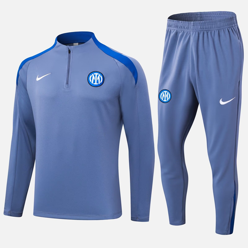 2024-2025 Inter Milan Gray Thailand Soccer Tracksuit-411