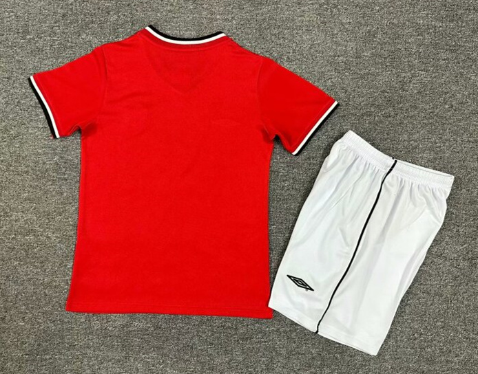 Retro Version 12-13 Manchester United Home Red Kids/Youth Soccer Uniform-7809