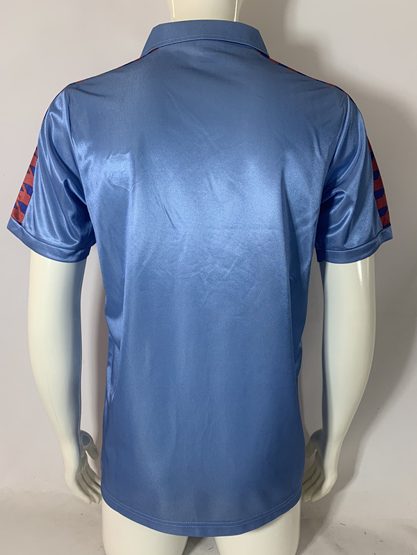 Retro Version 85-91 Barcelona Away Blue Thailand Soccer Jersey AAA-503