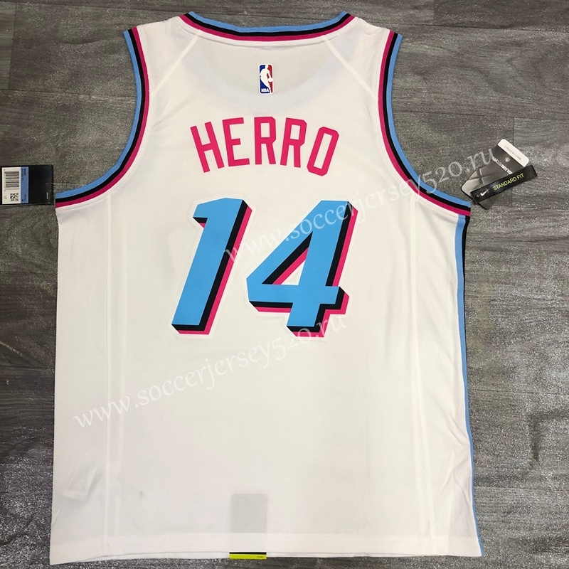 Miami Heat White #14 NBA Jersey-311