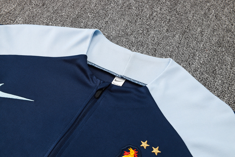 2024-2025 France Royal Blue Thailand Soccer Tracksuit-815