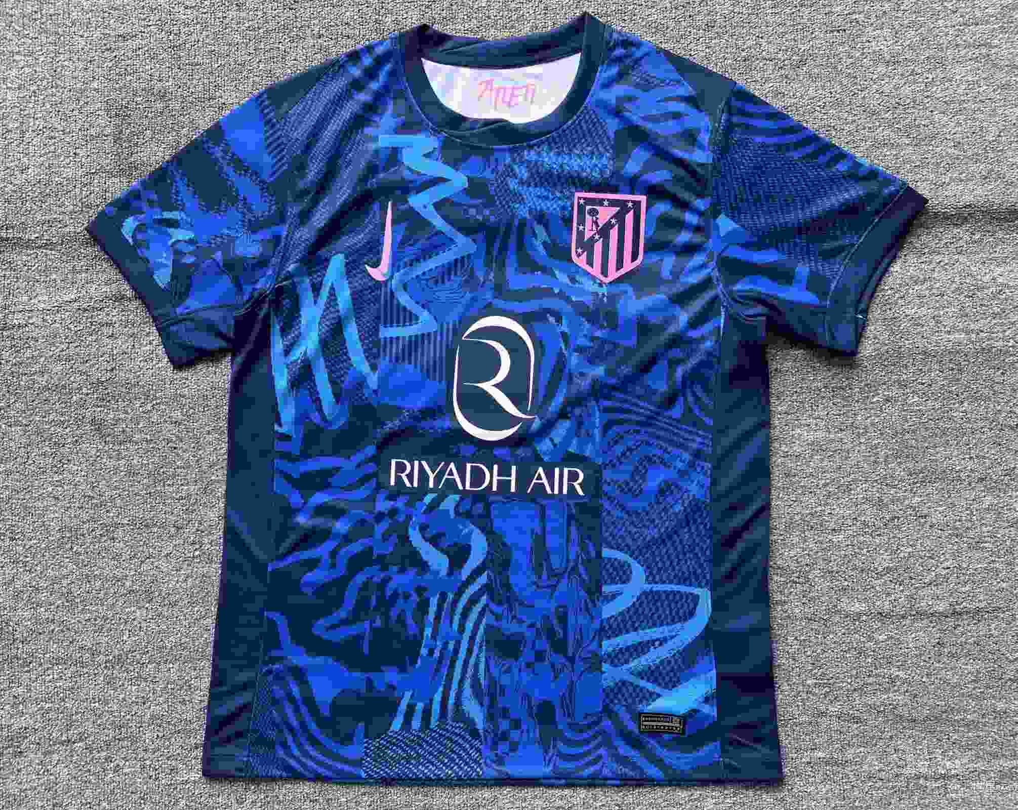 (S-4XL) 2024-2025 Atletico Madrid 2nd Away Blue Thailand Soccer Jersey AAA-4927