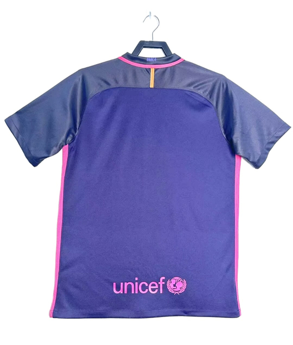 Retro Version 16-17 Barcelona Away Blue&Purple Thailand Soccer Jersey AAA-811