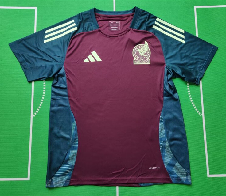 (S-3XL) 2024-2025 Mexico Dark Red Thailand Training Soccer Jersey AAA-912