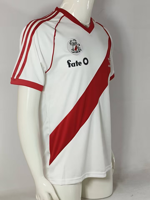 Retro Version 86-87 River Plate Home White Thailand Soccer Jersey AAA-503