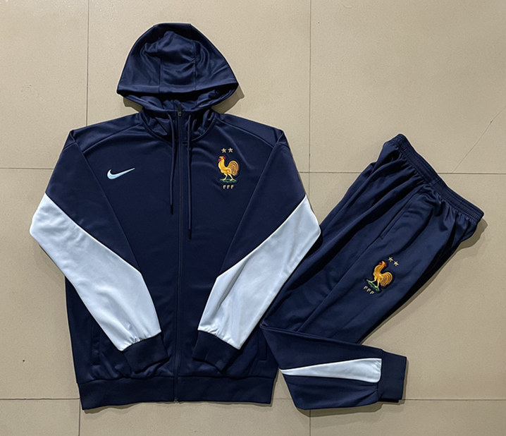 2024-2025 France Royal Blue Thailand Soccer Tracksuit With Hat-815