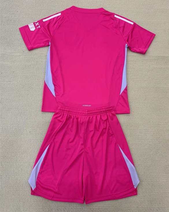 2024-2025 Leeds United Goalkeeper Pink Kids/Youth Soccer Uniform-AY