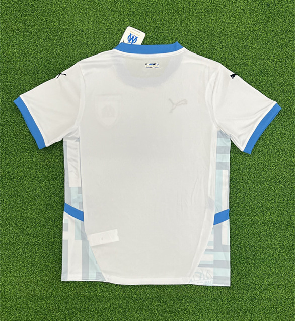 (S-4XL）2024-2025 Olympique de Marseille Home White Thailand Sccer Jersey AAA-403